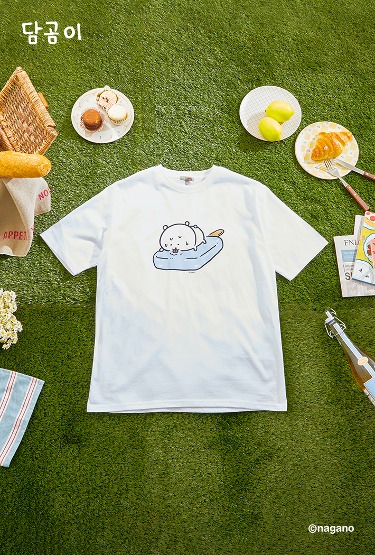 [담곰이] 시원하담곰 반팔 티셔츠(GRAPHIC WHITE)_SPRLE37U02
